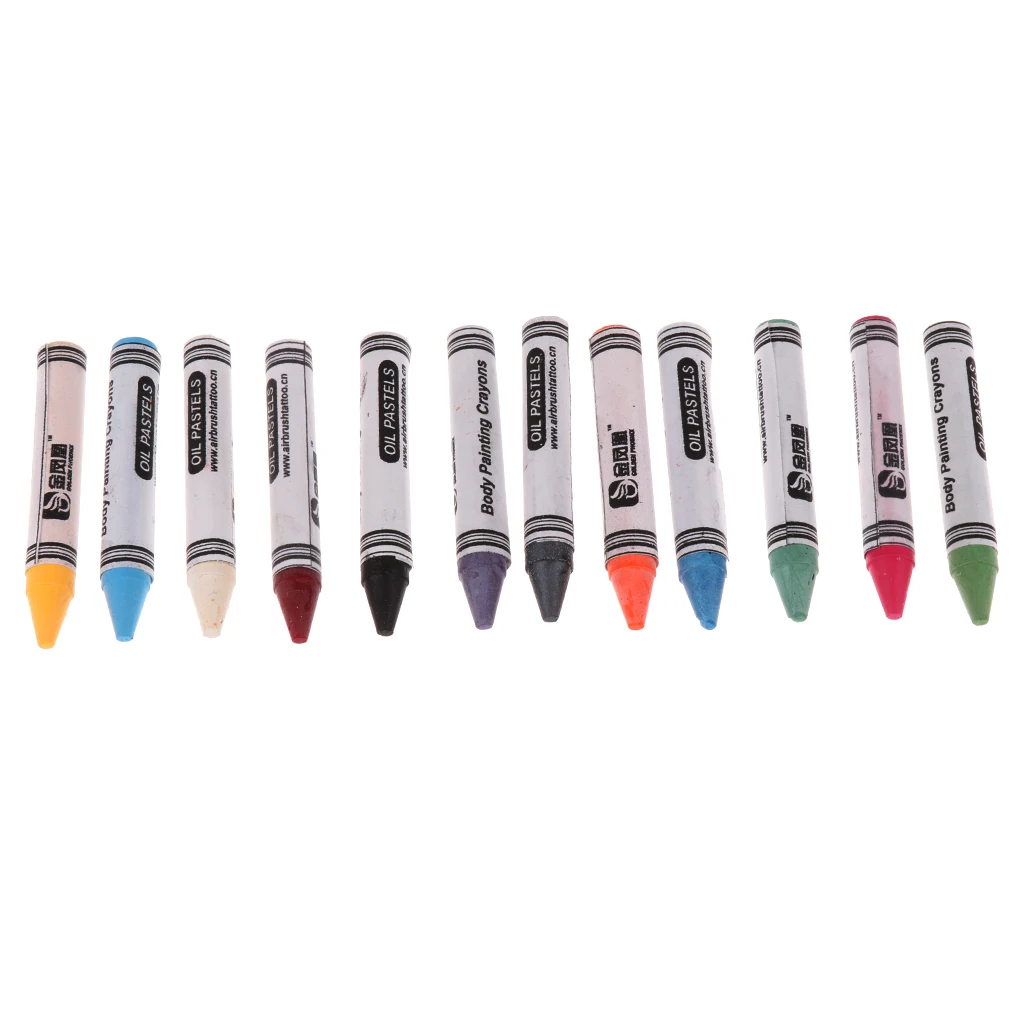 12 Colors Face Paint Body Painting Crayons Oil Pastels Art Pen Pencil Sticks for Party Makeup 12 Colors Face Paint Body Painting Crayons Oil Pastels Art Pen Pencil Sticks for Party Makeup