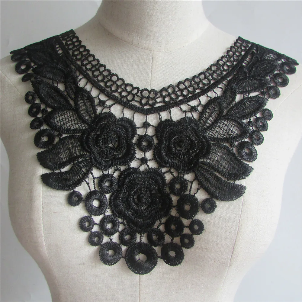 1pcs sell Black Embroidered Lace Collar Neckline Venise Applique Embroidery Sewing on Patches Sewing Fabric Accessories YL30
1pcs sell Black Embroidered Lace Collar Neckline Venise Applique Embroidery Sewing on Patches Sewing Fabric Accessories YL30