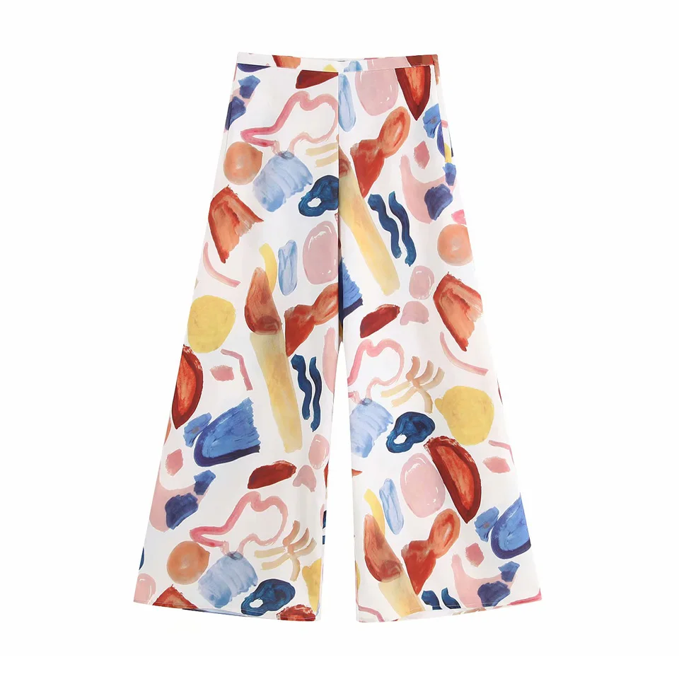Women Summer Fashion Print Graffiti Wide Leg Pants 2019 Sweet Ladies Street Pant Female Full Length Loose Pants Trousers Clothes
Women Summer Fashion Print Graffiti Wide Leg Pants 2019 Sweet Ladies Street Pant Female Full Length Loose Pants Trousers Clothes