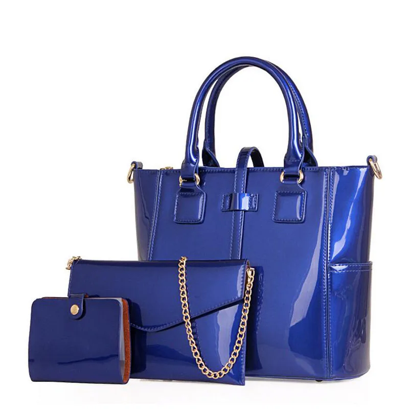 2016 new luxury handbags women bags designer handbag patent pu leather Ladies Handbag chain messenger bag mujer Card package