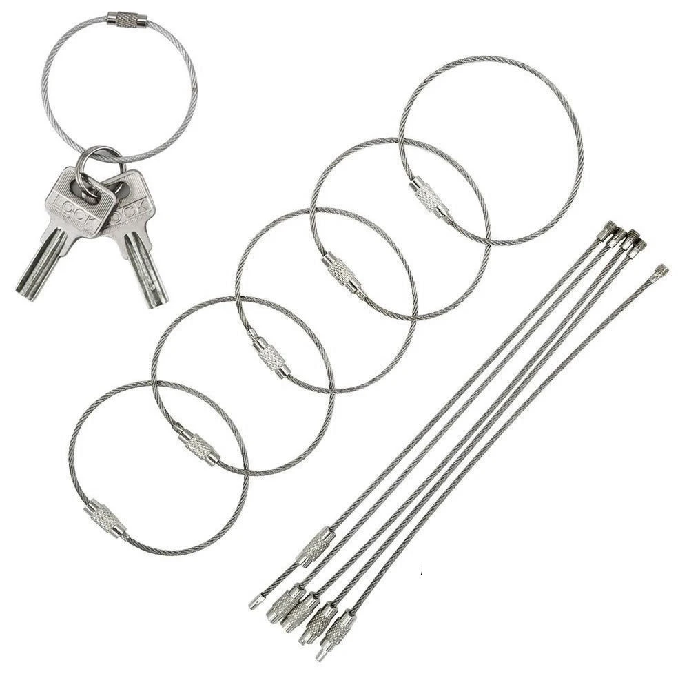 1Pcs Carabiner Key Chain Camping Buckle Hook Clip EDC Outdoor Tool Stainless Steel Wire Key Ring Rope Survival Mousqueton Cable
1Pcs Carabiner Key Chain Camping Buckle Hook Clip EDC Outdoor Tool Stainless Steel Wire Key Ring Rope Survival Mousqueton Cable
