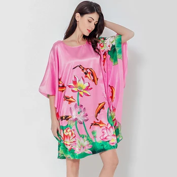Sexy Mini Summer Satin Nightgown Nightdress Half Sleeve Women Sleepwear Rayon Nightwear Print Formal Home Dress Negligee Lounge
Sexy Mini Summer Satin Nightgown Nightdress Half Sleeve Women Sleepwear Rayon Nightwear Print Formal Home Dress Negligee Lounge