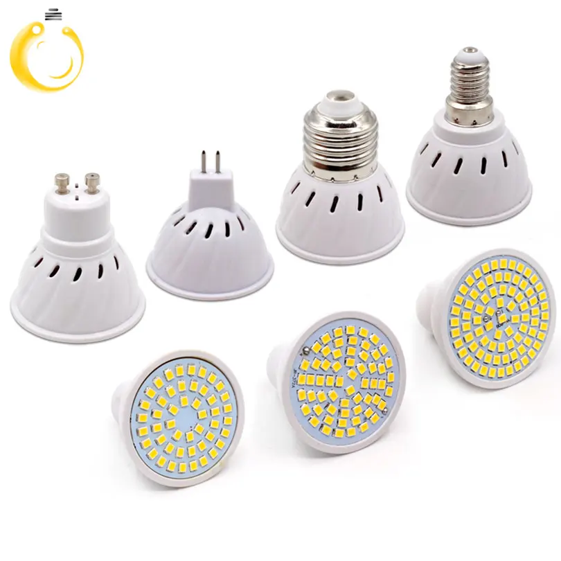 Mufava E27 E14 MR16 GU5.3 GU10 лампада светодиодные лампы 110 В 220 Bombillas 48 60 80 LED 2835SMD Lampara пятно