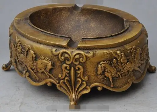 S1245 8" china pure bronze People ride horse Hunting Patterned statue Ashtray Pen wash discount 30% (C0324)
S1245 8" china pure bronze People ride horse Hunting Patterned statue Ashtray Pen wash discount 30% (C0324)