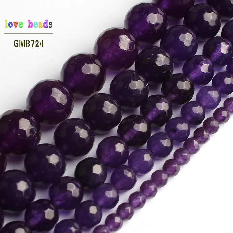 Wholesale Faceted Purple Stone Chalcedony Round Beads for Jewelry Making 15'' Strand DIY Jewellery 4mm 6mm 8mm 10mm 12mm
Wholesale Faceted Purple Stone Chalcedony Round Beads for Jewelry Making 15'' Strand DIY Jewellery 4mm 6mm 8mm 10mm 12mm