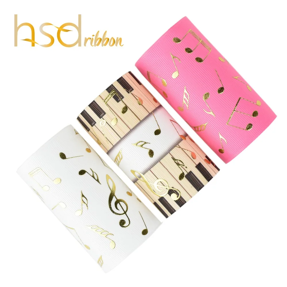 HSDRibbon 75mm 3inch gold foil Music symbol on Solid and heat transfer Grosgrain Ribbon
HSDRibbon 75mm 3inch gold foil Music symbol on Solid and heat transfer Grosgrain Ribbon