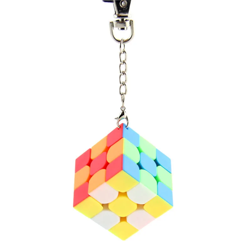 MoFangJiaoShi Magic Speed 3x3x3 Cube Keychain Stickerless Cube Keyring Puzzle Cube Key Chain Toys for Children
MoFangJiaoShi Magic Speed 3x3x3 Cube Keychain Stickerless Cube Keyring Puzzle Cube Key Chain Toys for Children