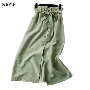 Summer Linen Skirt Cotton Black Khaki Green Blue White Elastic Waist Sashes Long Skirts Ruffles Womens Casual Midi Aline Skirt
Summer Linen Skirt Cotton Black Khaki Green Blue White Elastic Waist Sashes Long Skirts Ruffles Womens Casual Midi Aline Skirt