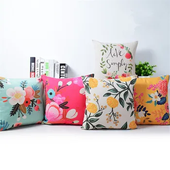 Modern Style Colourful Floral Printed Cushion Cover Home Decorative Pillow Case Cojines Decorativos Para Sofa Pillow Cover
Modern Style Colourful Floral Printed Cushion Cover Home Decorative Pillow Case Cojines Decorativos Para Sofa Pillow Cover