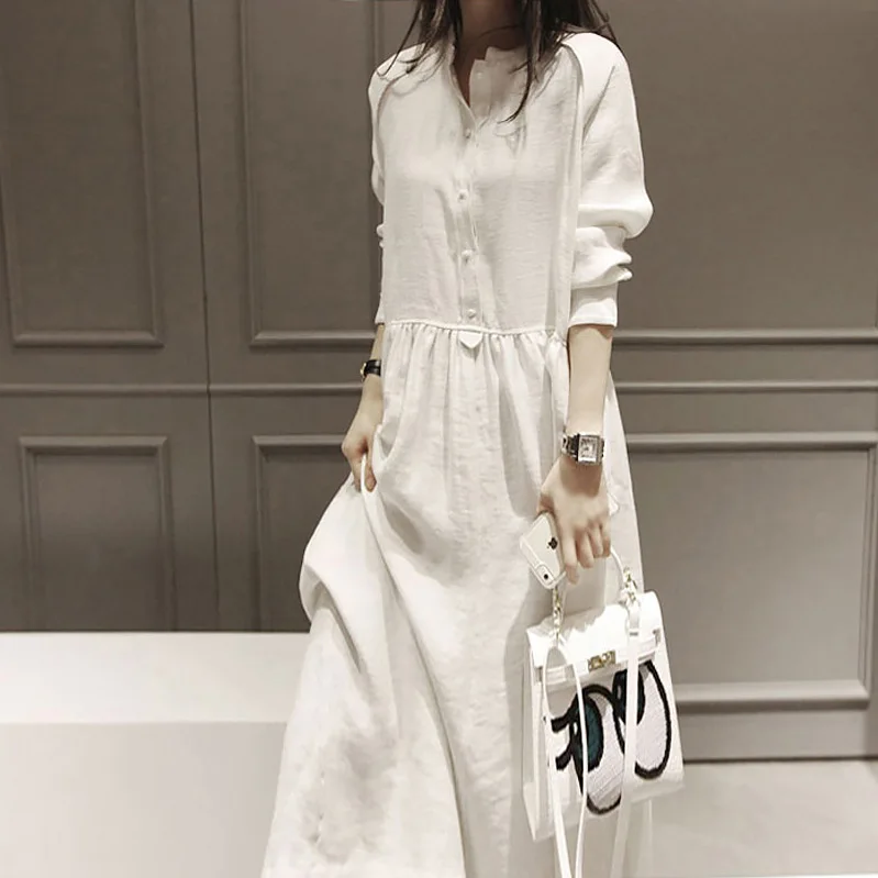 vestidos de festa curto women vintage dress casual loose cotton linen dress New style Spring autumn maxi robe Formal B165
vestidos de festa curto women vintage dress casual loose cotton linen dress New style Spring autumn maxi robe Formal B165