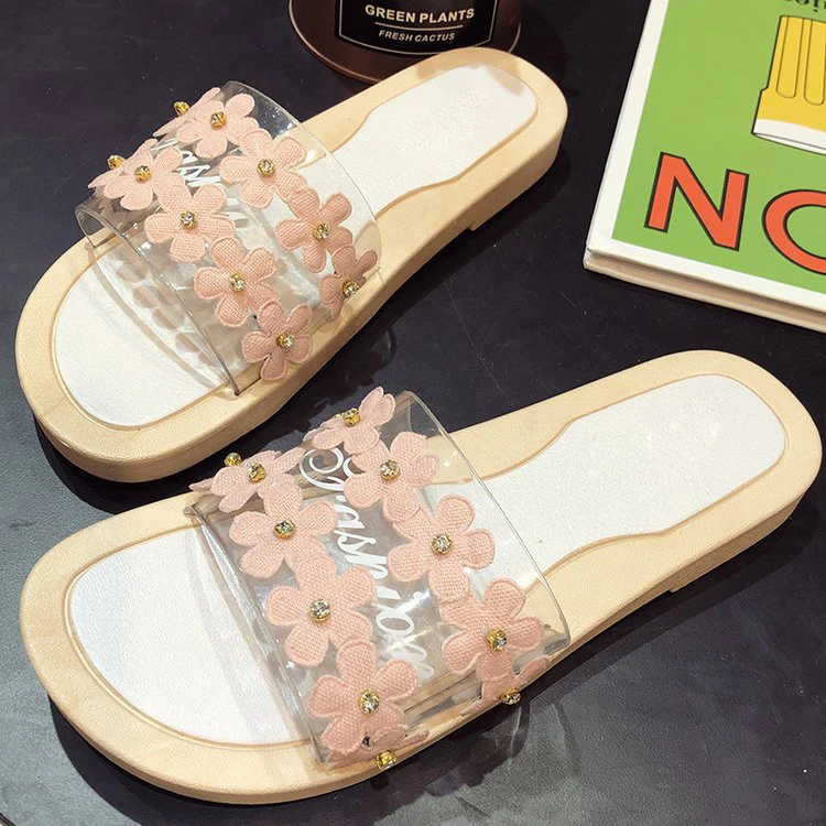 Summer new style women slippers fashion Diamond Flower slippers women small fresh flat-soled sandals
Summer new style women slippers fashion Diamond Flower slippers women small fresh flat-soled sandals