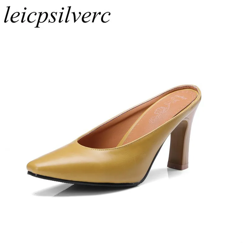 Women Slippers Mules Shoes Summer Super High Heel Sandals 2018 Outside Casual Slides Pu Square Toe Sexy New Fashion Black Yellow
Women Slippers Mules Shoes Summer Super High Heel Sandals 2018 Outside Casual Slides Pu Square Toe Sexy New Fashion Black Yellow
