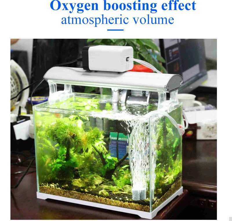 6 220V Electromagnetic Fish Tank Increasing Oxygen Pump Aquarium Air Pump Compressor Aerator Hydroponic Air Aerator Pump