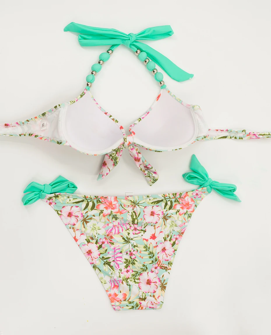 Faerdasi Halter Bikini Set Low Waist Bathing Suits Women Sexy Push Up Beachwear with Tie Side and Center Bow Swimwear Swimsuit 20 Faerdasi Halter Bikini Set Low Waist Bathing Suits Women Sexy Push Up Beachwear with Tie Side and Center Bow Swimwear Swimsuit 20