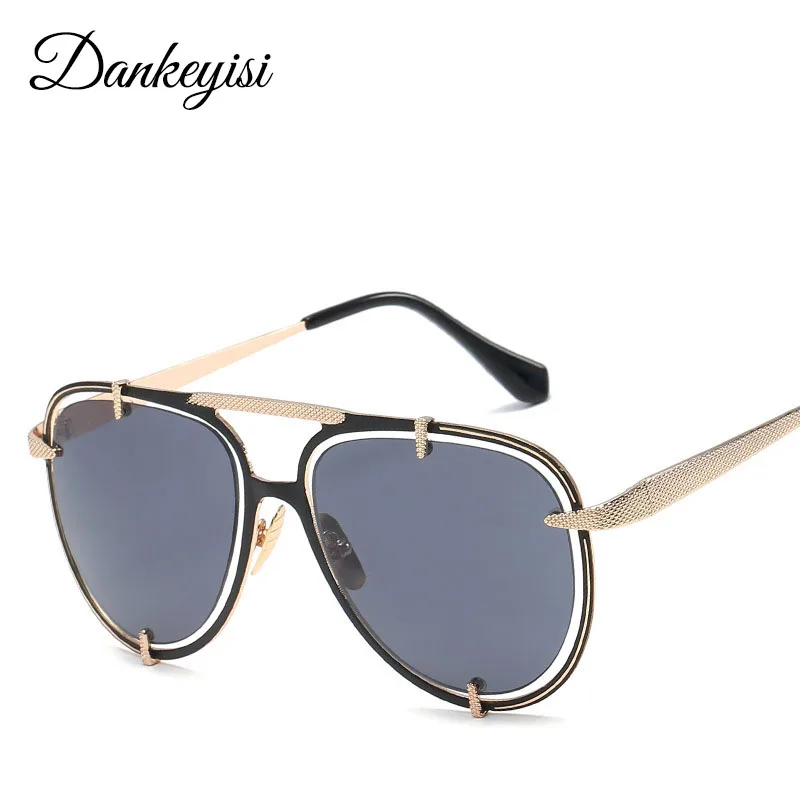 DANKEYISI Sunglasses Men Women Metal Wrap Eyeglasses Pilot Shades Brand Designer Sun Glasses Mirror High Quality UV400 2017
DANKEYISI Sunglasses Men Women Metal Wrap Eyeglasses Pilot Shades Brand Designer Sun Glasses Mirror High Quality UV400 2017