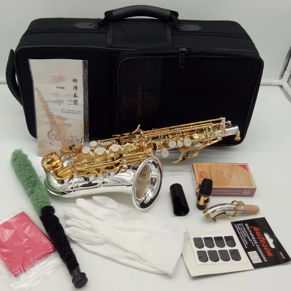 Japan Curved Soprano Saxophone SC9937 Silvering Sax Curved Soprano SC-9937 Musical Instruments Professional Included Case
Japan Curved Soprano Saxophone SC9937 Silvering Sax Curved Soprano SC-9937 Musical Instruments Professional Included Case