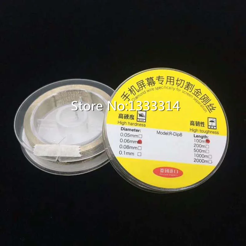 1PCS 0.05 0.06 0.08mm Mobile Phone LCD Screen High Hardness Special Separation Wire Cutting Line Repair Tools 100M 500M 1000M
1PCS 0.05 0.06 0.08mm Mobile Phone LCD Screen High Hardness Special Separation Wire Cutting Line Repair Tools 100M 500M 1000M