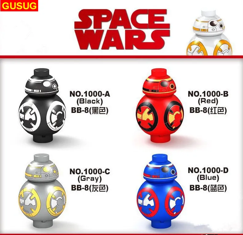 GUSUG 4pcs D1000 7 The Force Awakens BB8 BB-8 Building Blocks Bricks Best Gift Baby Toys
GUSUG 4pcs D1000 7 The Force Awakens BB8 BB-8 Building Blocks Bricks Best Gift Baby Toys