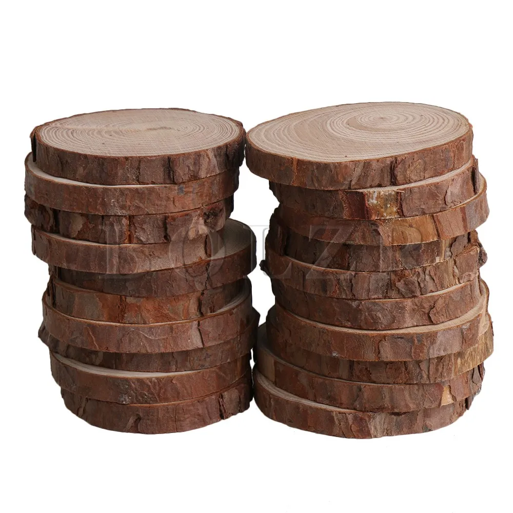 20x BQLZR 7cm-8cm Dia 1cm Thickness Natural Pine Wood Log Slices Unfinished Round Discs Tree Bark Wooden Circles for DIY Crafts
20x BQLZR 7cm-8cm Dia 1cm Thickness Natural Pine Wood Log Slices Unfinished Round Discs Tree Bark Wooden Circles for DIY Crafts