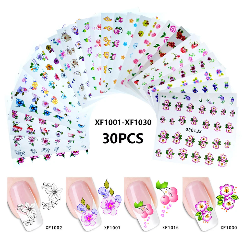AddFavor 30pcs Nail Sticker Water Transfer Floral Nail Art Stickers Tattoo Fingernails Decals Decoration Manicure Tools
AddFavor 30pcs Nail Sticker Water Transfer Floral Nail Art Stickers Tattoo Fingernails Decals Decoration Manicure Tools