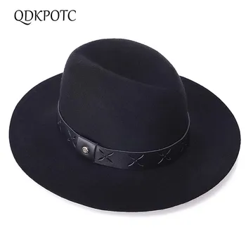 QDKPOTC Male Wool Felt British Panama Jazz Hat 100% Wool Fedora Felt Hat Panama Hat Wide Brim Classic
QDKPOTC Male Wool Felt British Panama Jazz Hat 100% Wool Fedora Felt Hat Panama Hat Wide Brim Classic