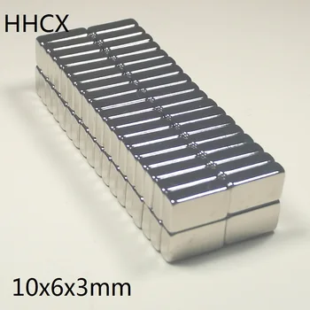 50pcs/lot Block magnet 10x6x3 mm N35 Strong Square NdFeB Rare Earth Magnet 10*6*3 mm Neodymium Magnets 10mm x 6mm x 3mm
50pcs/lot Block magnet 10x6x3 mm N35 Strong Square NdFeB Rare Earth Magnet 10*6*3 mm Neodymium Magnets 10mm x 6mm x 3mm