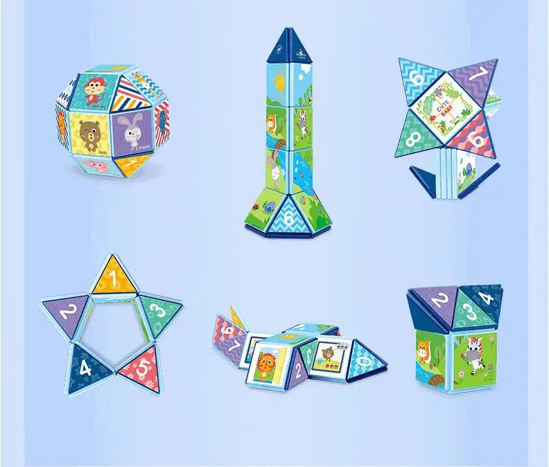 23 magnetic blocks for kids