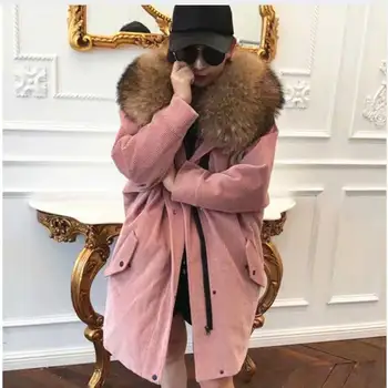 2017 Autumn Winter New Women's Parkas Real Lamb Detachable Lining Large Raccoon Fur Jacket Corduroy Coat Loose Plus Size Outwear
2017 Autumn Winter New Women's Parkas Real Lamb Detachable Lining Large Raccoon Fur Jacket Corduroy Coat Loose Plus Size Outwear
