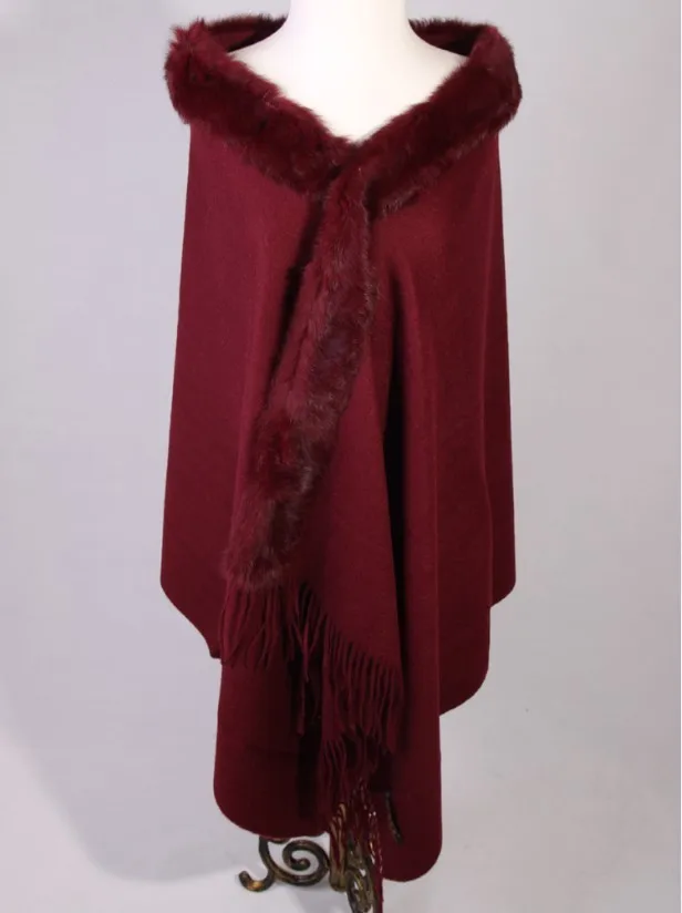 Free Shipping Burgundy Winter Fashion Ladies' 100% Wool Cashmere Rabbit Fur Shawl Scarf Thick Warm Wrap SY-6
Free Shipping Burgundy Winter Fashion Ladies' 100% Wool Cashmere Rabbit Fur Shawl Scarf Thick Warm Wrap SY-6