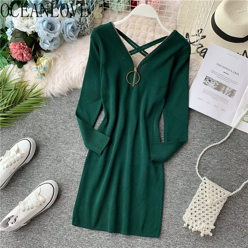 OCEANLOVE Sexy Winter Clothes Women Sweater 2019 Autumn Solid Zipper V Neck Sueter Mujer Long Sleeve Long Casaco Feminino 12578
OCEANLOVE Sexy Winter Clothes Women Sweater 2019 Autumn Solid Zipper V Neck Sueter Mujer Long Sleeve Long Casaco Feminino 12578