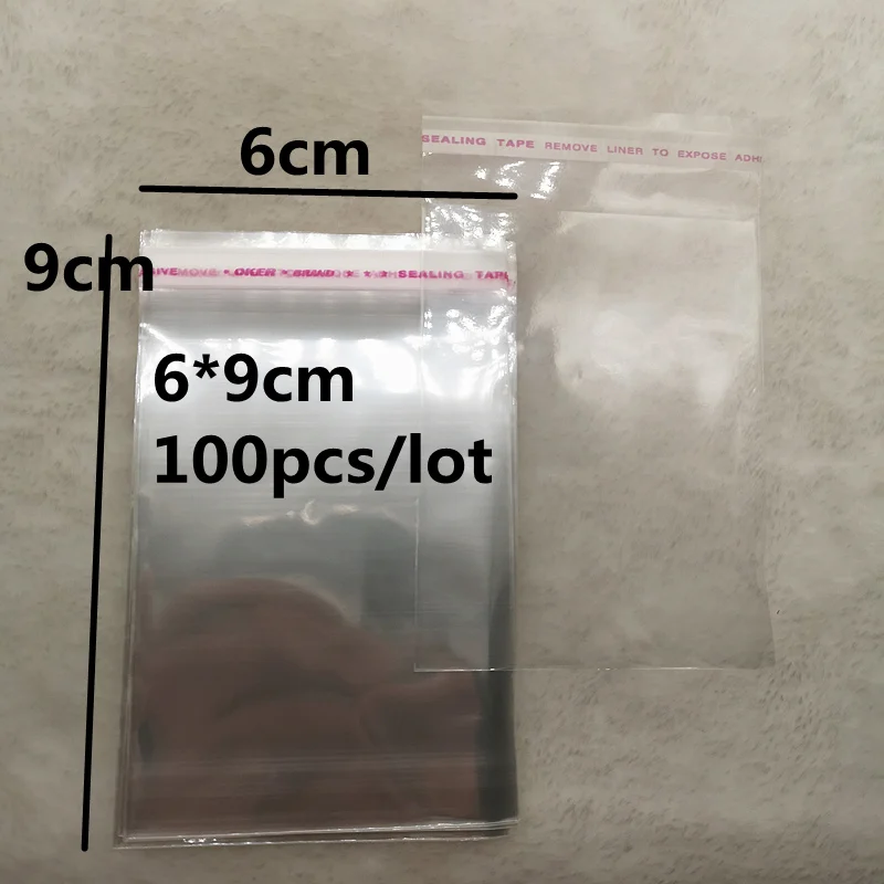 Прозрачные полиэтиленовые пакеты 6 Х9 см 100 шт.|jewellery bags|bag jewelleryplastic bag adhesive seal |