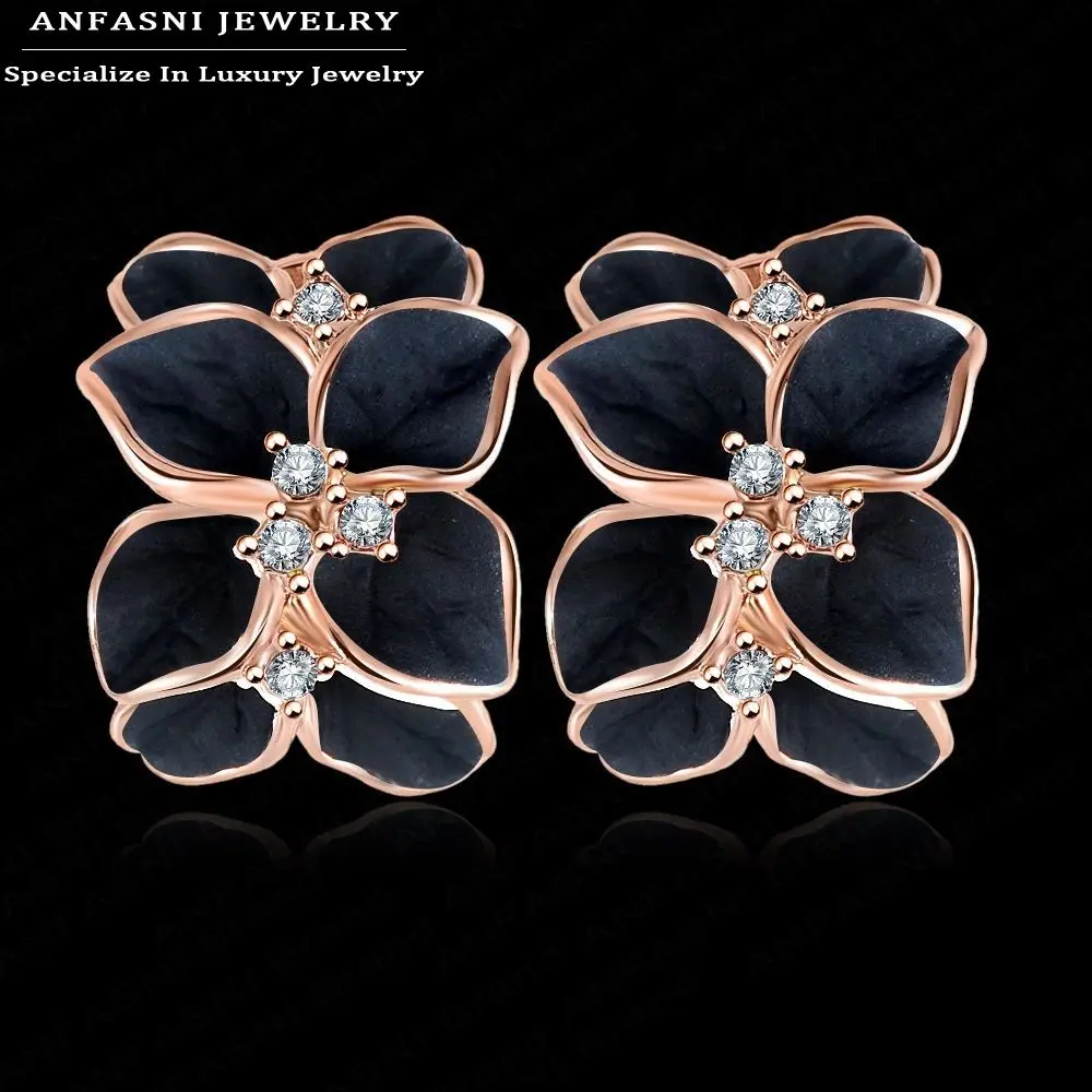 ANFASNI Milan Fashion Design Flower Earrings Rose Golden Color Small Genuine SWA Stellux Crystal Enamel Earring ER0099-A
ANFASNI Milan Fashion Design Flower Earrings Rose Golden Color Small Genuine SWA Stellux Crystal Enamel Earring ER0099-A