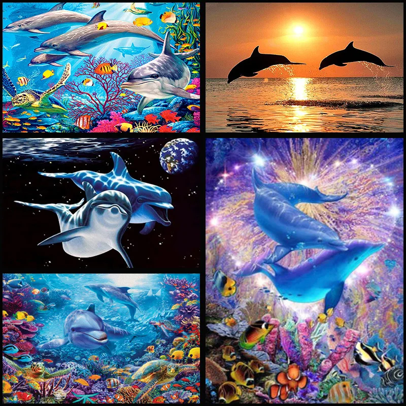 5D DIY Diamond Painting Dolphins Cross Stitch Diamond Embroidery Kits Diamond Mosaic Home Decorative Round Drill Beads Pictures
5D DIY Diamond Painting Dolphins Cross Stitch Diamond Embroidery Kits Diamond Mosaic Home Decorative Round Drill Beads Pictures