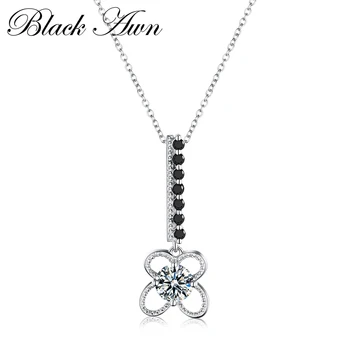 Black&White Stone Bijoux Necklaces Pendants 925 Sterling Silver Fine Jewelry Four Leaf Flowers Necklace Women P032
Black&White Stone Bijoux Necklaces Pendants 925 Sterling Silver Fine Jewelry Four Leaf Flowers Necklace Women P032