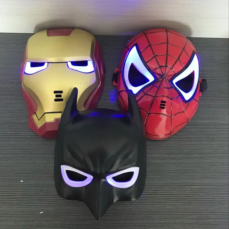 Good PVC Glowing Iron Man Batman Spiderman Party Masks The Avengers Figure Children Toy Gift Perform Props no Batteries
Good PVC Glowing Iron Man Batman Spiderman Party Masks The Avengers Figure Children Toy Gift Perform Props no Batteries
