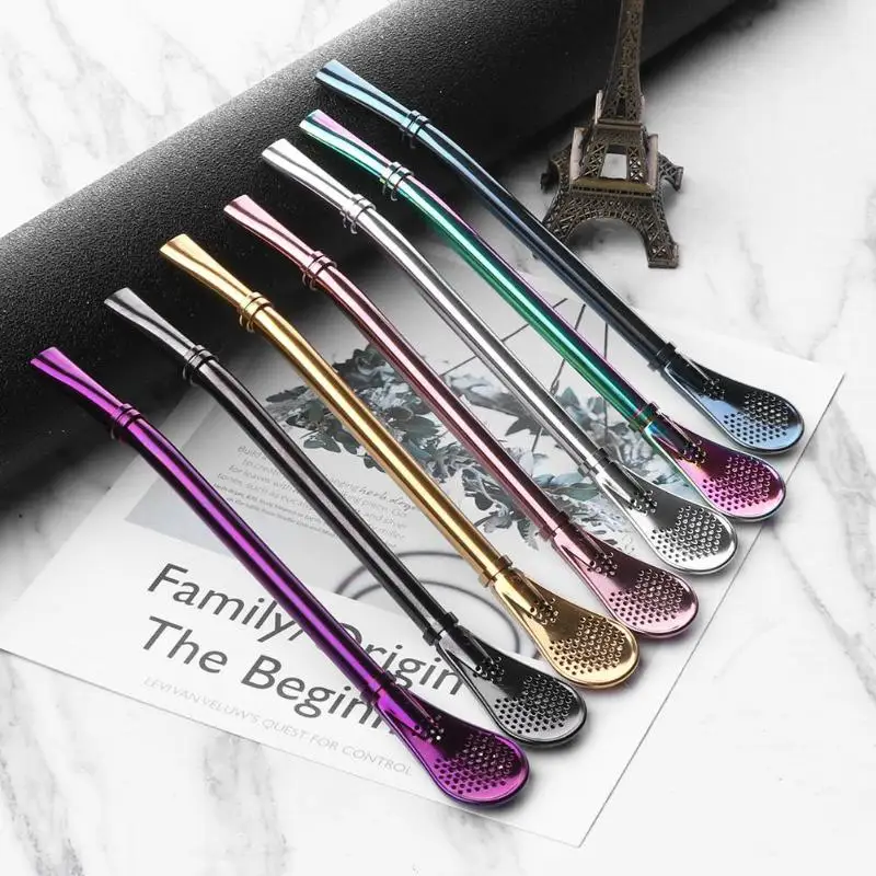 Reusable Yerba mate Bombilla Spoon Tea Filter Stainless Steel Tea Drinking Straw Gourd Practical Tea Tools Bar Accessories
Reusable Yerba mate Bombilla Spoon Tea Filter Stainless Steel Tea Drinking Straw Gourd Practical Tea Tools Bar Accessories
