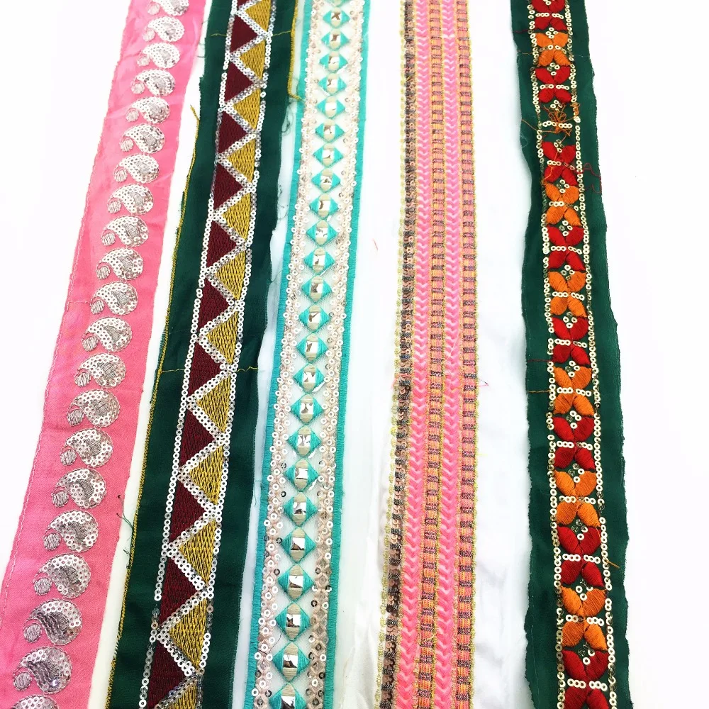 10yards/lot Width 4cm Ethnic Embroidery Ribbon Sequins Jacquard Lace Clothing Decorations DIY Garment Bags Accessories
10yards/lot Width 4cm Ethnic Embroidery Ribbon Sequins Jacquard Lace Clothing Decorations DIY Garment Bags Accessories