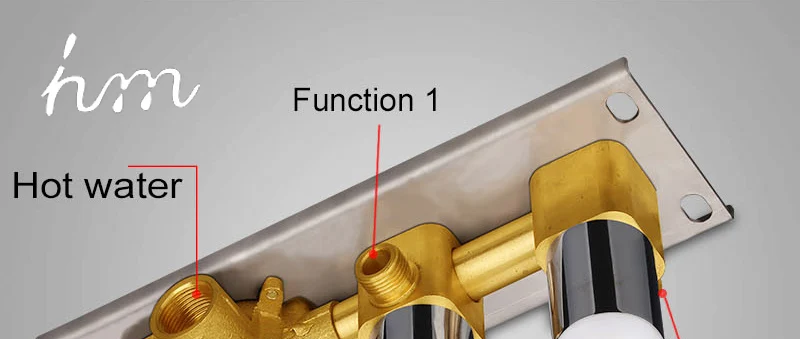 hm 2 Functional Channels High Flow 70L Temperature Thermostatic Controller Water Mixer Bath Shower Brass Chrome Mixer Finishing (14)