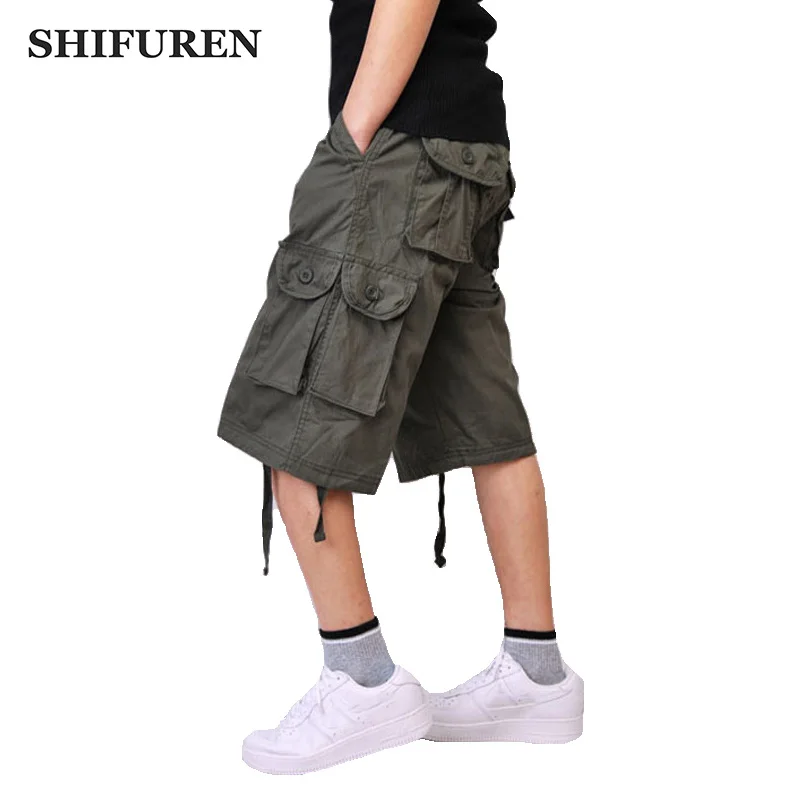SHIFUREN Men's Baggy Cargo Shorts Summer Zipper Fly Male Loose Military Overalls Causal Cotton Cargo Trousers Plus Size 30-44
SHIFUREN Men's Baggy Cargo Shorts Summer Zipper Fly Male Loose Military Overalls Causal Cotton Cargo Trousers Plus Size 30-44