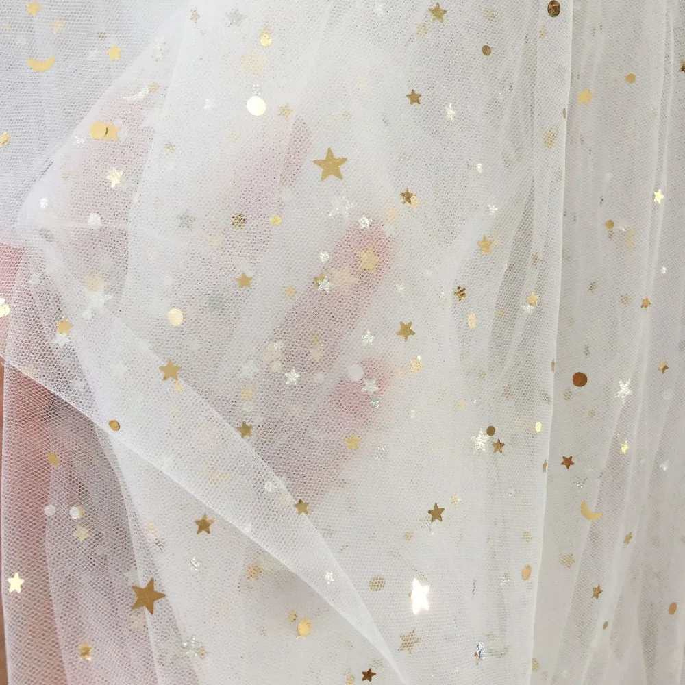 5 yards tulle lace fabric with star sequin for veils, baby clothes, bridal gown overlay flower girl dress fabric craft seqing
5 yards tulle lace fabric with star sequin for veils, baby clothes, bridal gown overlay flower girl dress fabric craft seqing