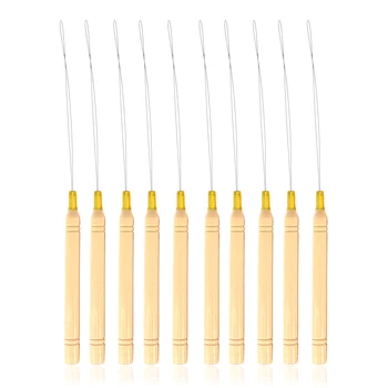 12pcs Hair Extension Loop Needle Hair Extension Wooden Loop Needle Threader DIY Hook Tool Micro Ring Hair Extension Needle
12pcs Hair Extension Loop Needle Hair Extension Wooden Loop Needle Threader DIY Hook Tool Micro Ring Hair Extension Needle