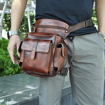 Quality Leather Men Design Casual 8" Tablets Satchel Sling Bag Multifunction Fashion Travel Waist Belt Pack Leg Bag Male 913-5bu
Quality Leather Men Design Casual 8" Tablets Satchel Sling Bag Multifunction Fashion Travel Waist Belt Pack Leg Bag Male 913-5bu