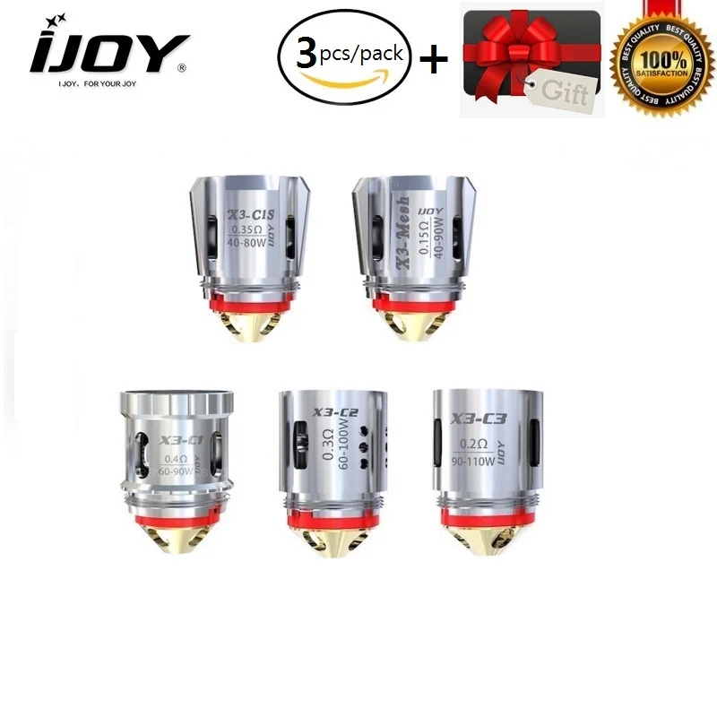 IJOY E-cigarette Replacement Coil X3 C1 C2 C3 C1S Mesh Coil Atomizer Core for IJOY Avenger Captain X3 Subohm Vape Tank 3pcs/lot
IJOY E-cigarette Replacement Coil X3 C1 C2 C3 C1S Mesh Coil Atomizer Core for IJOY Avenger Captain X3 Subohm Vape Tank 3pcs/lot