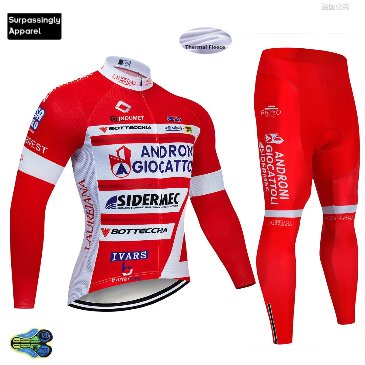 2019 Red ANDRONI TEAM Winter Thermal Fleece Cycling Jersey Bike Pants Set Mens Ropa Ciclismo 12D Bicycling Maillot Culotte Wear
2019 Red ANDRONI TEAM Winter Thermal Fleece Cycling Jersey Bike Pants Set Mens Ropa Ciclismo 12D Bicycling Maillot Culotte Wear