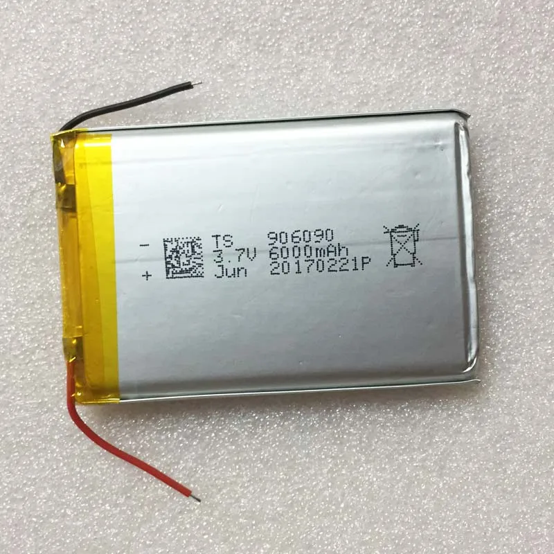 UNITEK 6000mAh 906090 3.7V lithium polymer lipo battery rechargeable li ion cell for E-Book GPS PSP DVD Power bank Tablet PC
UNITEK 6000mAh 906090 3.7V lithium polymer lipo battery rechargeable li ion cell for E-Book GPS PSP DVD Power bank Tablet PC