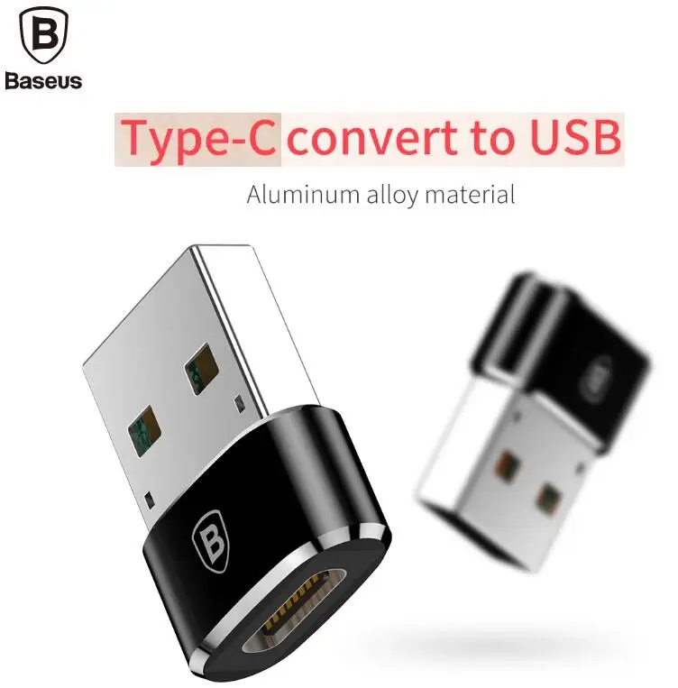 BASEUS Brand Type-C Female to USB Male Adapter Converter Quick Charge & Transfer Data For Type C Mobile Phone & Tablets Notebook
BASEUS Brand Type-C Female to USB Male Adapter Converter Quick Charge & Transfer Data For Type C Mobile Phone & Tablets Notebook