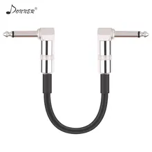 Donner guitarra remendo pedal cabo 30/15cm profissional ângulo direito efeito guitarra pedal cabos cabo de fio cobre acessórios guitarra(China)