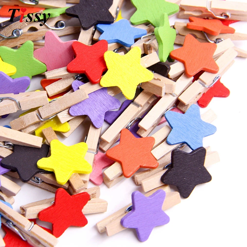 50PCS Cute Star Wooden Clips Colorful Photo Clips Clothespin Clips DIY Craft For Christmas Party Wedding Home Decoration
50PCS Cute Star Wooden Clips Colorful Photo Clips Clothespin Clips DIY Craft For Christmas Party Wedding Home Decoration