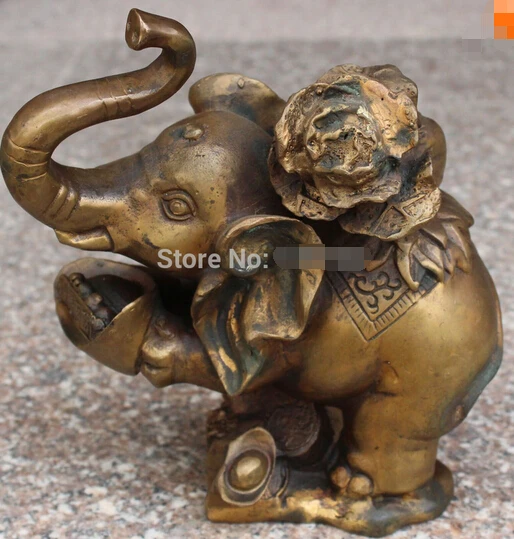 0 9"China Bronze Wealth Cabbage Baicai Auspicious Elephant Heffalump Animal Statue
0 9"China Bronze Wealth Cabbage Baicai Auspicious Elephant Heffalump Animal Statue