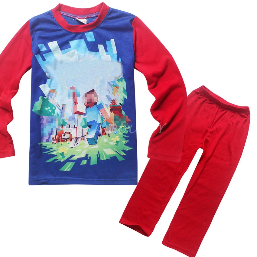 Minecraft Children Cartoon Pajamas Set Long Sleeve Blouses and Trousers 2pcs My World Girls Boys Sleepwear Clothing Sets
Minecraft Children Cartoon Pajamas Set Long Sleeve Blouses and Trousers 2pcs My World Girls Boys Sleepwear Clothing Sets